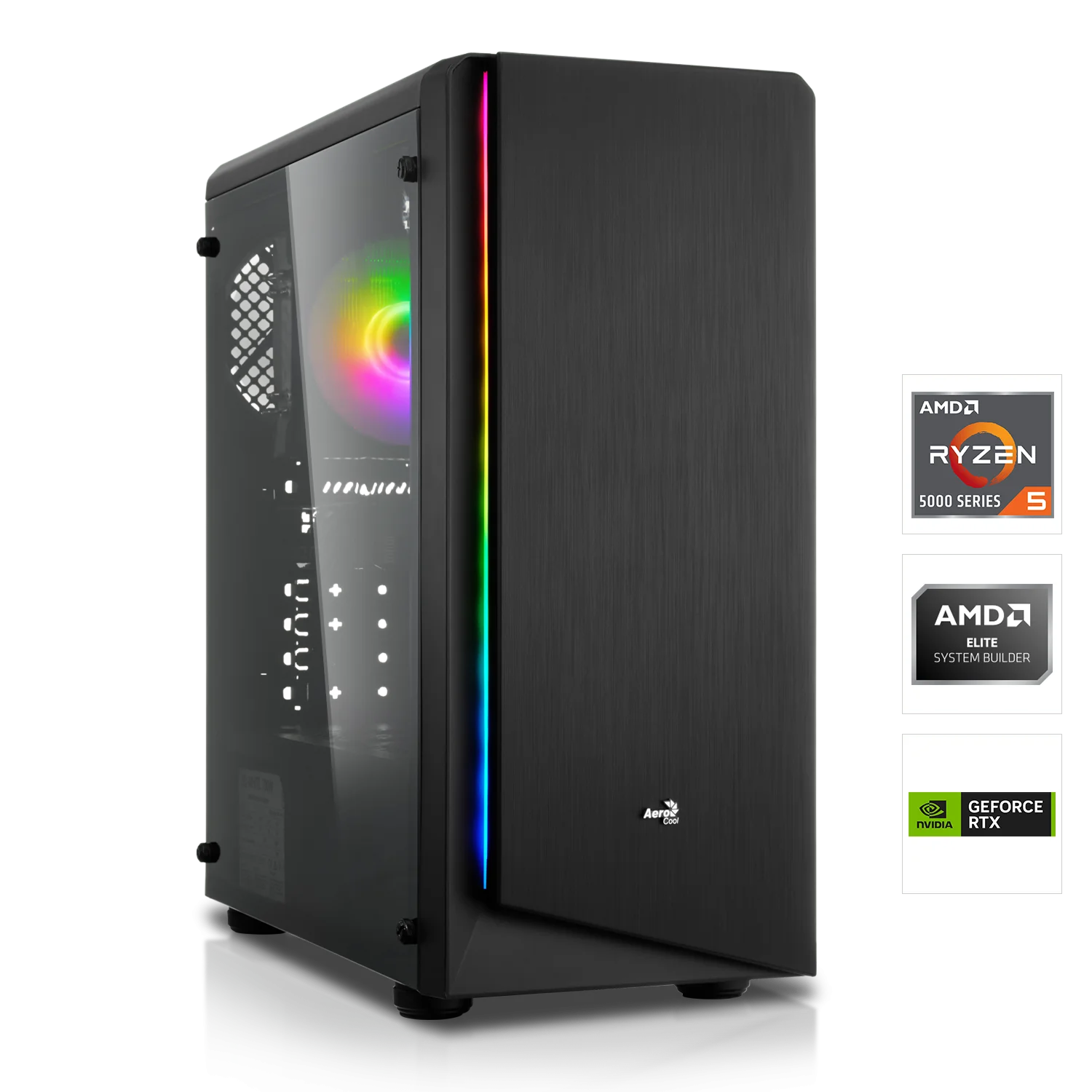 PC Gamer Sur Bureau : RTX 2060, Ryzen 5 5500, 16Go RAM, SSD 512Go, Windows 11