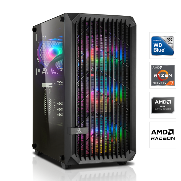 PC GAMER | AMD Ryzen 7 7700X 8x4.50GHz | 16Go DDR5 | RX 6800 16Go | 1To M.2 SSD