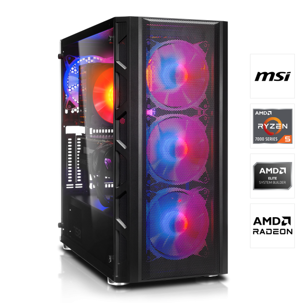 PC GAMER | AMD Ryzen 5 7600 6x4.00GHz | 16Go DDR5 | RX 7900 GRE 16Go | 1To M.2 SSD