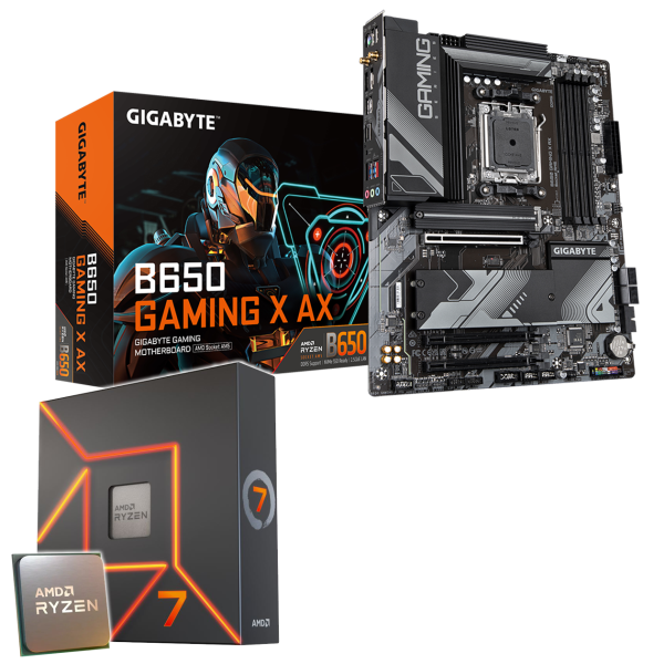 Kit d'évolution PC: GIGABYTE B650 Gaming X AX WIFI - AMD Ryzen 7 7800X3D 8x 4.20GHz