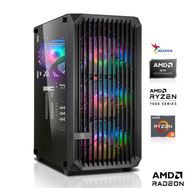 PC GAMER | AMD Ryzen 5 7600X 6x4.70GHz | 16Go DDR5 | RX 6600 8Go | 512Go M.2 SSD