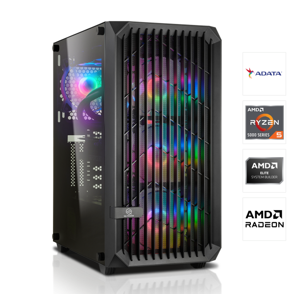PC GAMER | AMD Ryzen 5 5600 6x3.50GHz | 16Go DDR4 | RX 6500 XT 4Go | 512Go M.2 SSD