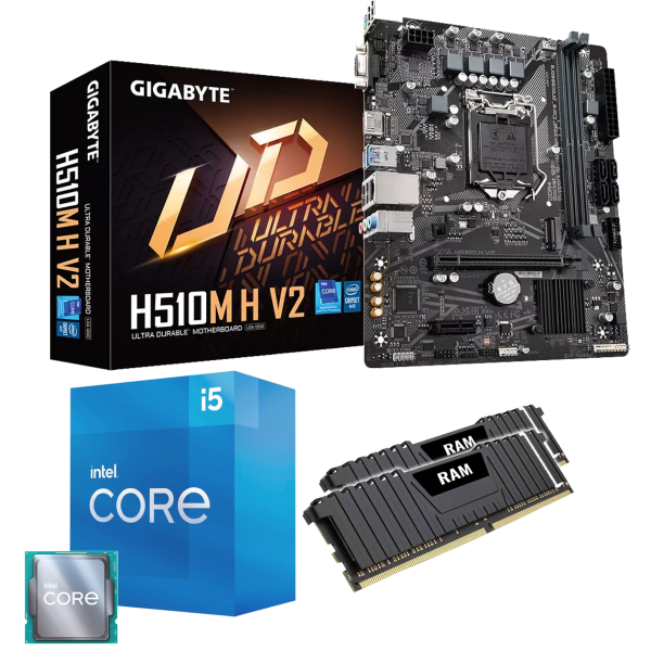 Kit d'évolution PC: GIGABYTE H510M H V2 | Intel Core i5-11400 6x 2.60GHz | 16Go DDR4 | Intel UHD