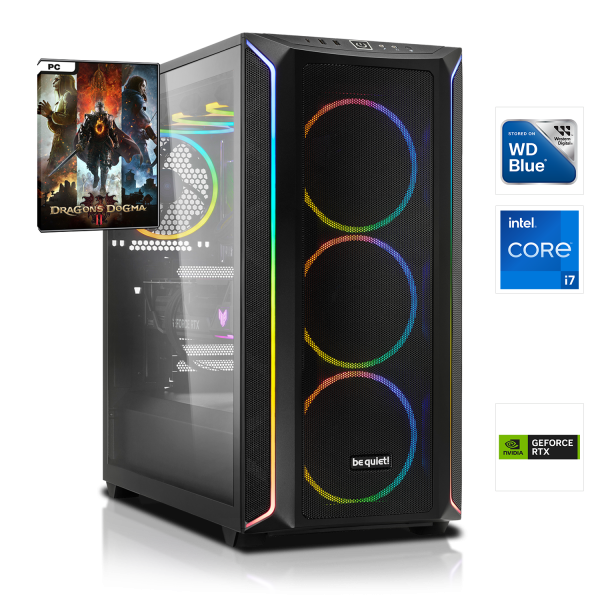 BE QUIET! PC GAMER HIGH END SILENCIEUX | Intel Core i7-14700KF 20x3.40GHz | 32Go DDR5 | RTX 4090 24Go DLSS 3 | 2To M.2 SSD