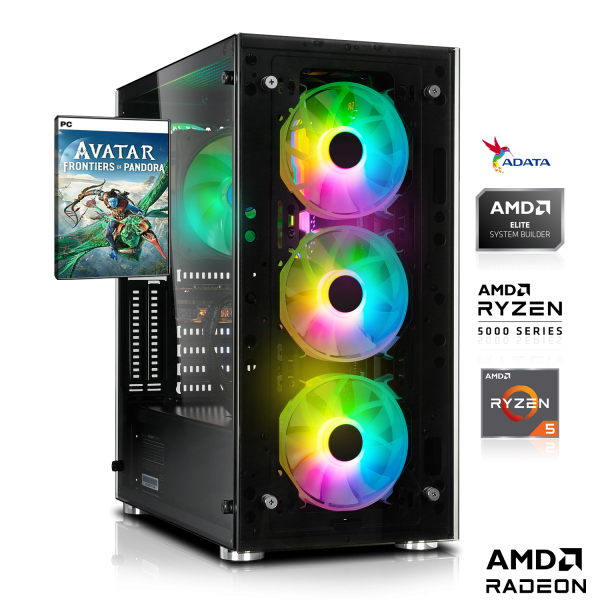 PC GAMER | AMD Ryzen 5 5500 6x3.60GHz | 16Go DDR4 | RX 7600 8Go | 512Go M.2 SSD