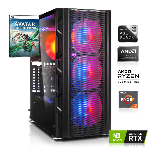 PC GAMER HIGH END | AMD Ryzen 7 7800X3D 8x4.20GHz | 16Go DDR5 | RTX 4070 Ti 12Go DLSS 3 | 1To M.2 SSD