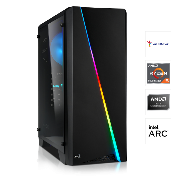 PC GAMER | AMD Ryzen 5 5500 6x3.60GHz | 16Go DDR4 | Intel Arc A380 6Go | 512Go M.2 SSD