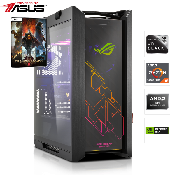 PC GAMER HIGH END | AMD Ryzen 9 7900X3D 12x4.40GHz | 32Go DDR5 | RTX 4080 Super 16Go DLSS 3 | 2To M.2 SSD - Powered by ASUS