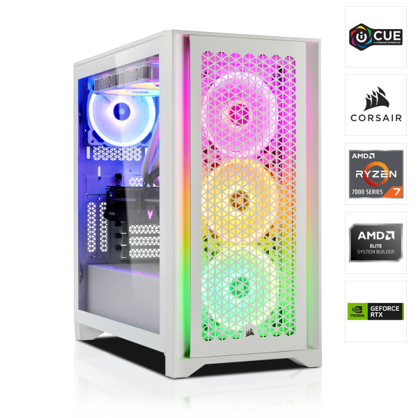 RGB PC iCUE | AMD Ryzen 7 7800X3D 8x4.20GHz | 32Go DDR5 | RTX 4090 24Go DLSS 3 | 1To M.2 SSD